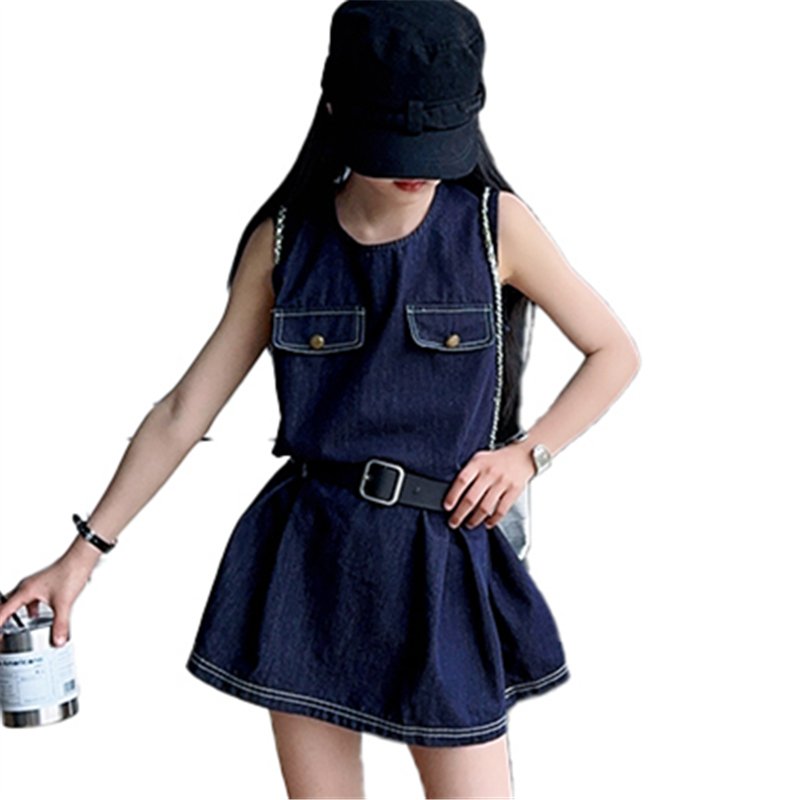Vintage Fashion Girl - Gaun Bodysuit Denim Fashion Anak Bergaya