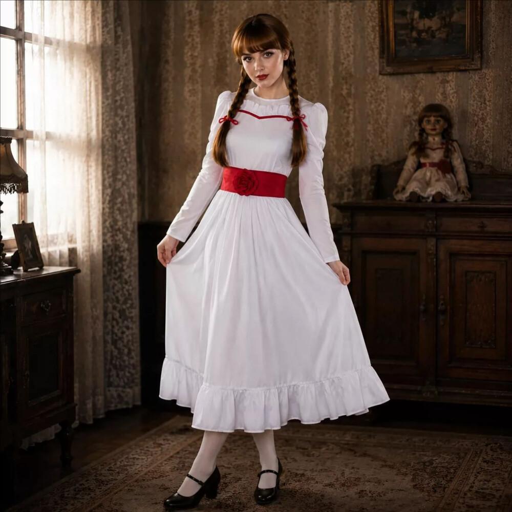 Vintage Fashion Dress - Kostum Cosplay Boneka Horor Jahat Vintage