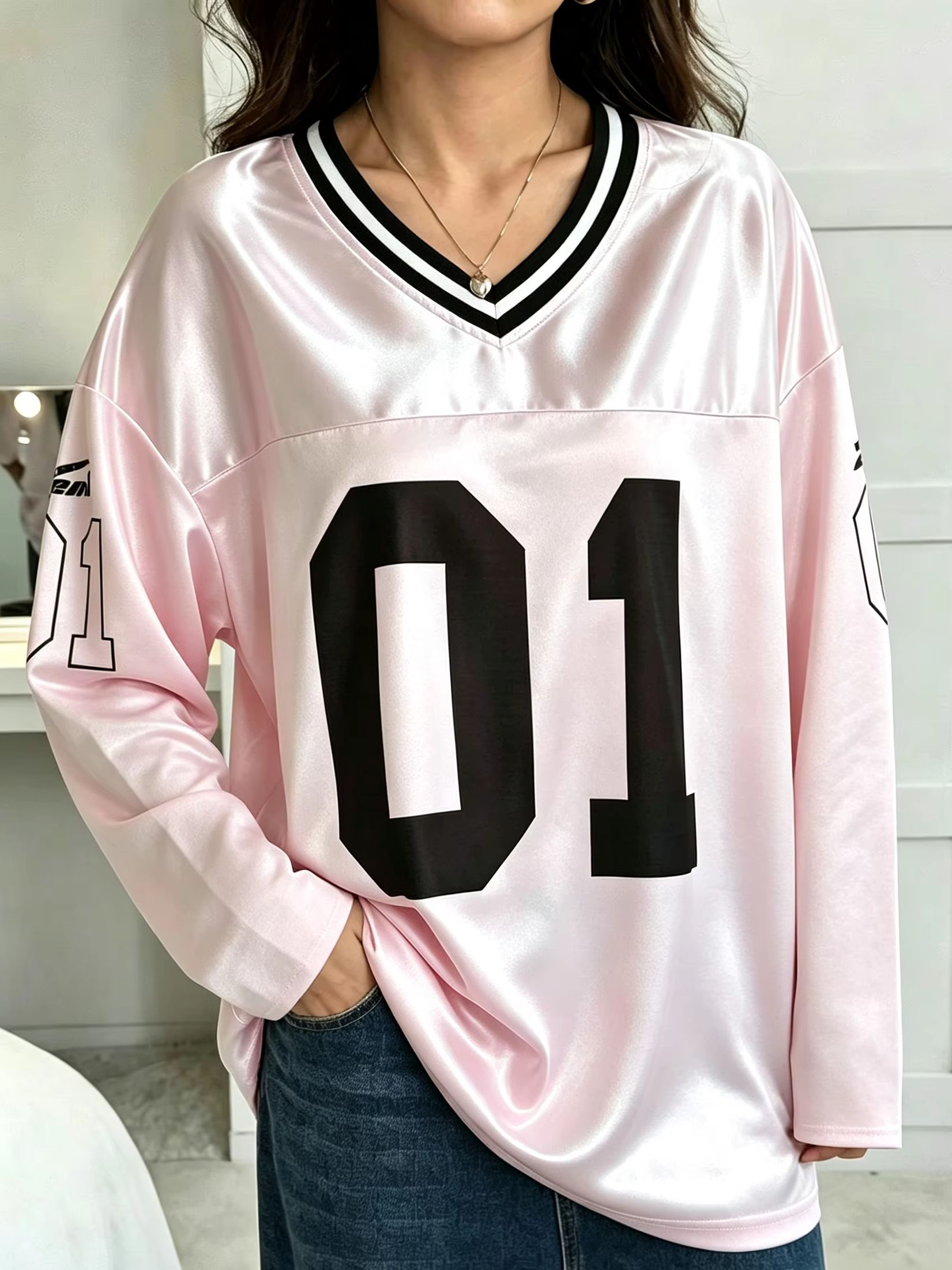 Vintage Women Fashion - Kaos Lengan Panjang Pria Wanita Vintage