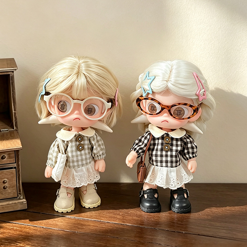 Vintage Fashion Dolls - Gaun Boneka Kotak-kotak Manis Vintage Cocok