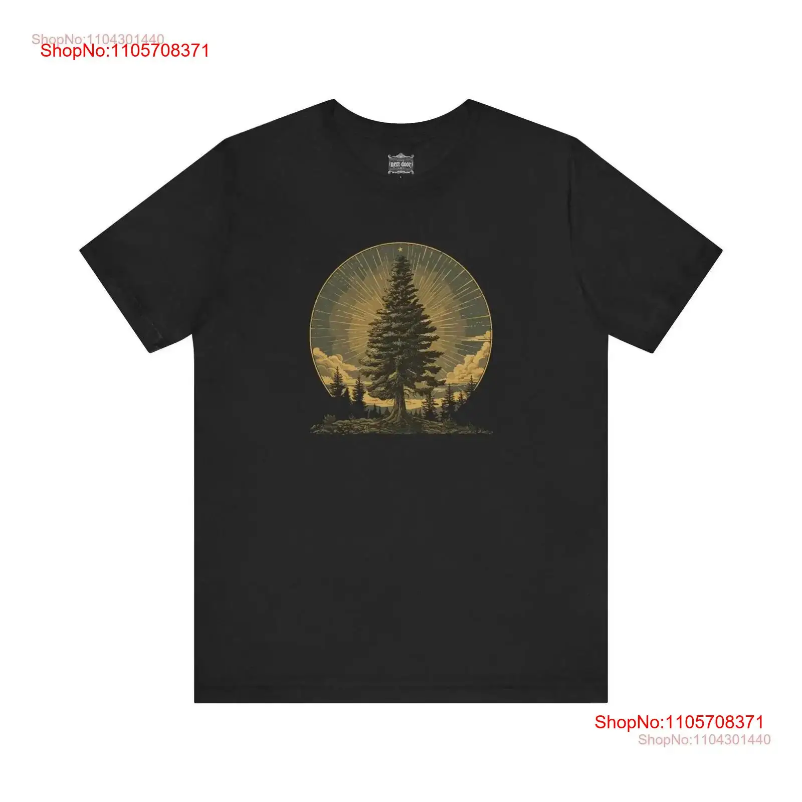 Vintage Fashion Icons - Kaos Jersey Bermotif Pohon Evergreen Terinspirasi