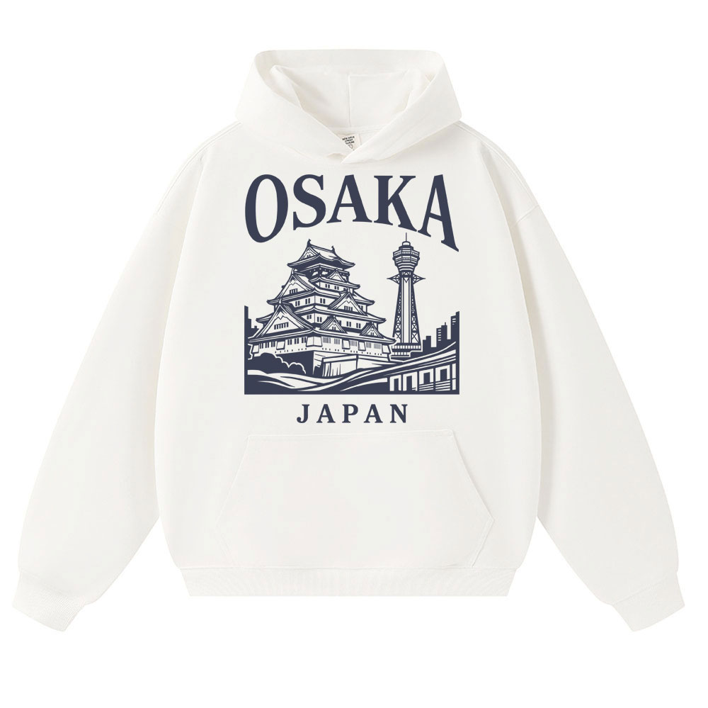 Vintage Fashion Osaka - Hoodie Grafis Gaya Jepang Osaka, Suvenir