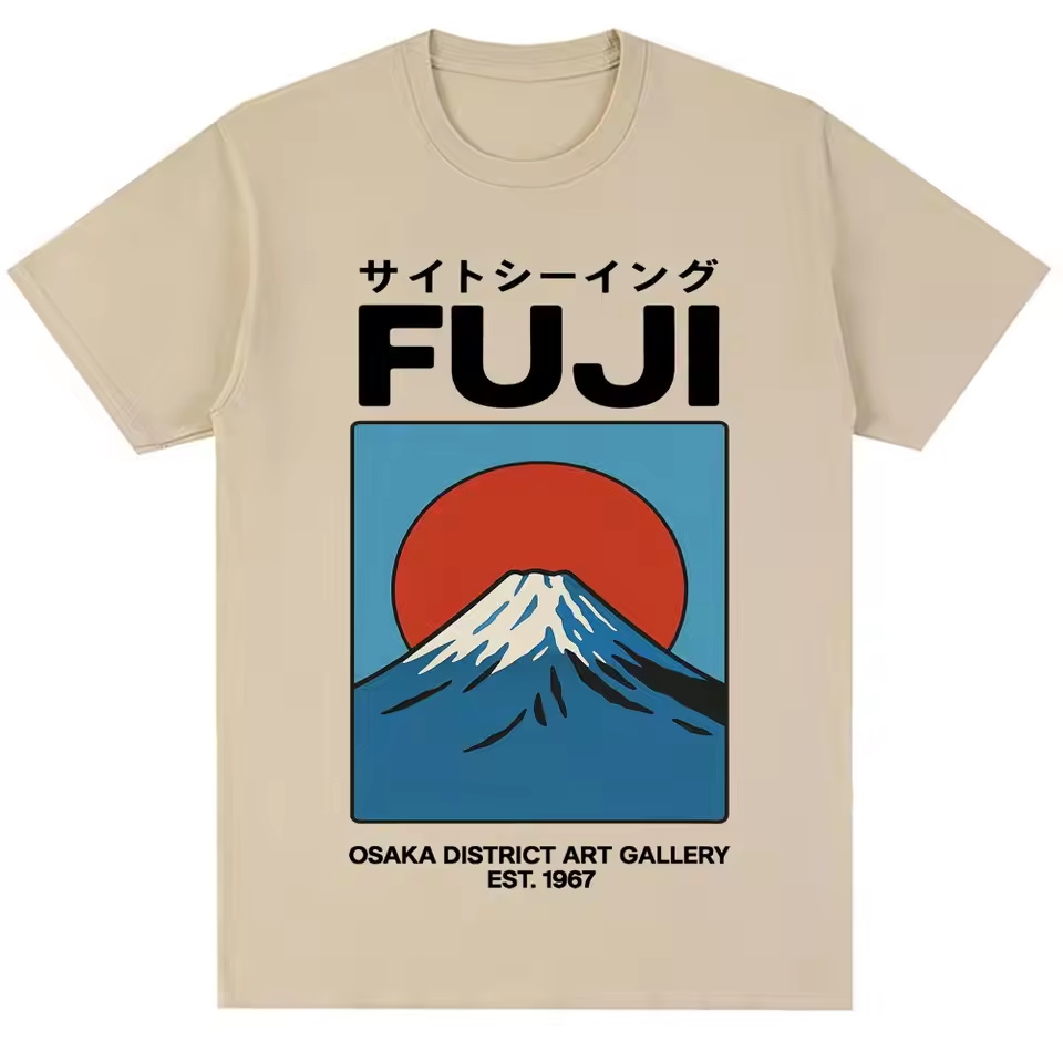 Vintage Fashion Osaka - Kaos Fuji Osaka Gaya Jepang Pria