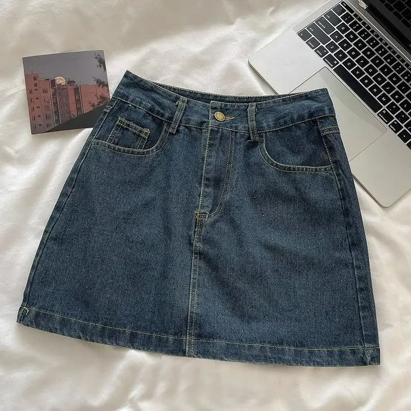 Usa Vintage Fashion - Set Rok Denim Y2K: Jaket Kancing
