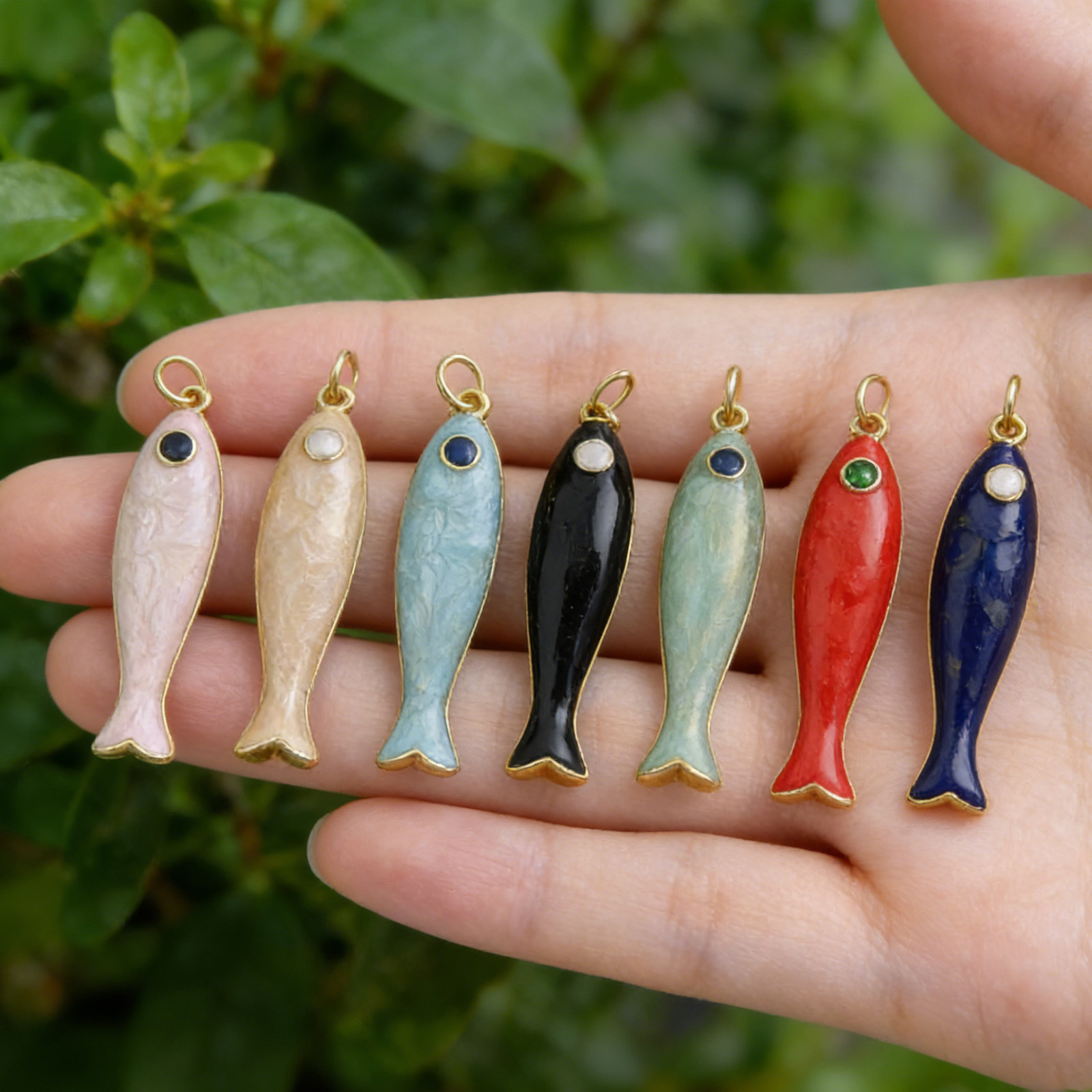 Vintage Fashion Earrings - 1 Buah Liontin Ikan Kecil Panjang