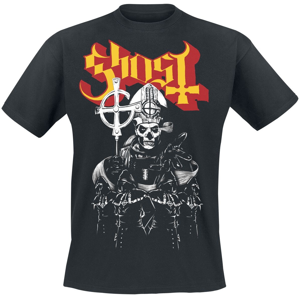 Vintage Fashion Icons - Kaos Cetak Logo Band Ghost Vintage,