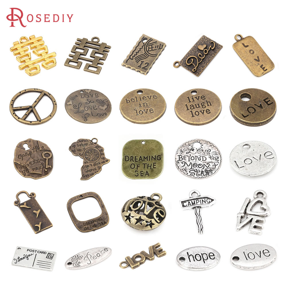 Vintage Fashion Earrings - Liontin Huruf Hati Cinta Gaya Vintage