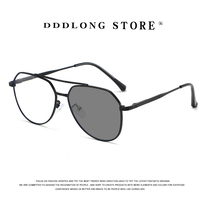 Vintage Fashion Images - DDDLONG Kacamata Hitam Fotochromic Pilot Fashion