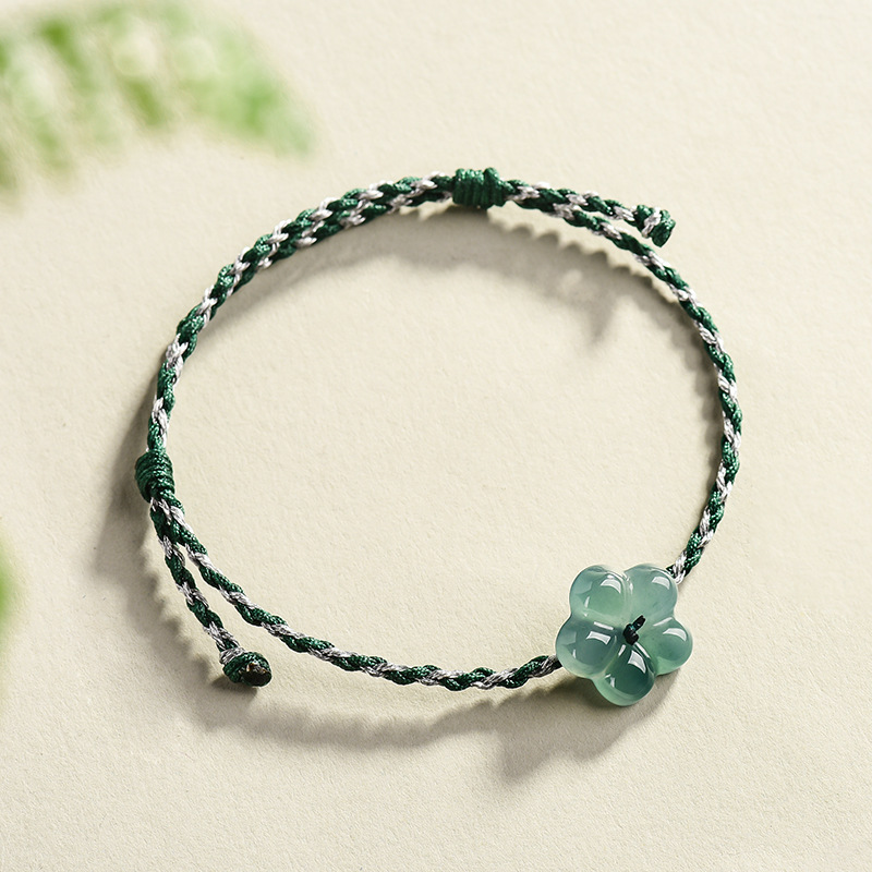 Vintage Women Fashion - Gelang Bunga Giok Burma Aksesori Fashion