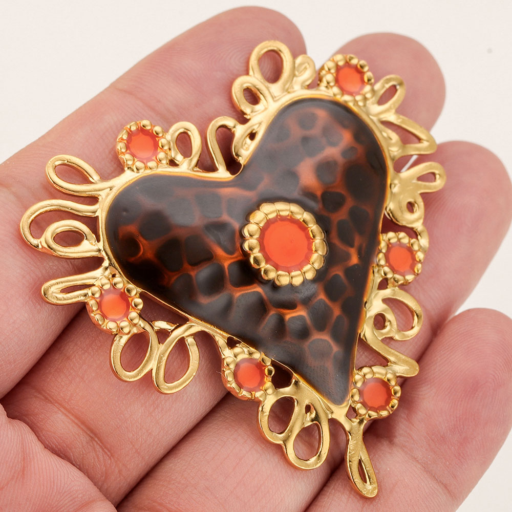 Vintage Fashion Earrings - 2 buah liontin pesona hati suci