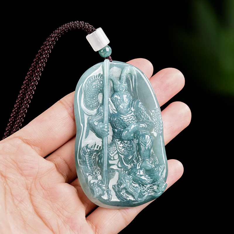 Vintage Women Fashion - Kalung Liontin Raja Monyet Giok Burma
