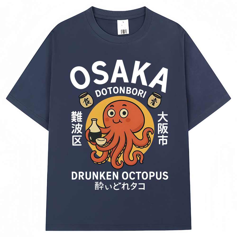 Kaos Grafis Gaya Jepang Drunke - Vintage Fashion Osaka ulasan dan harga