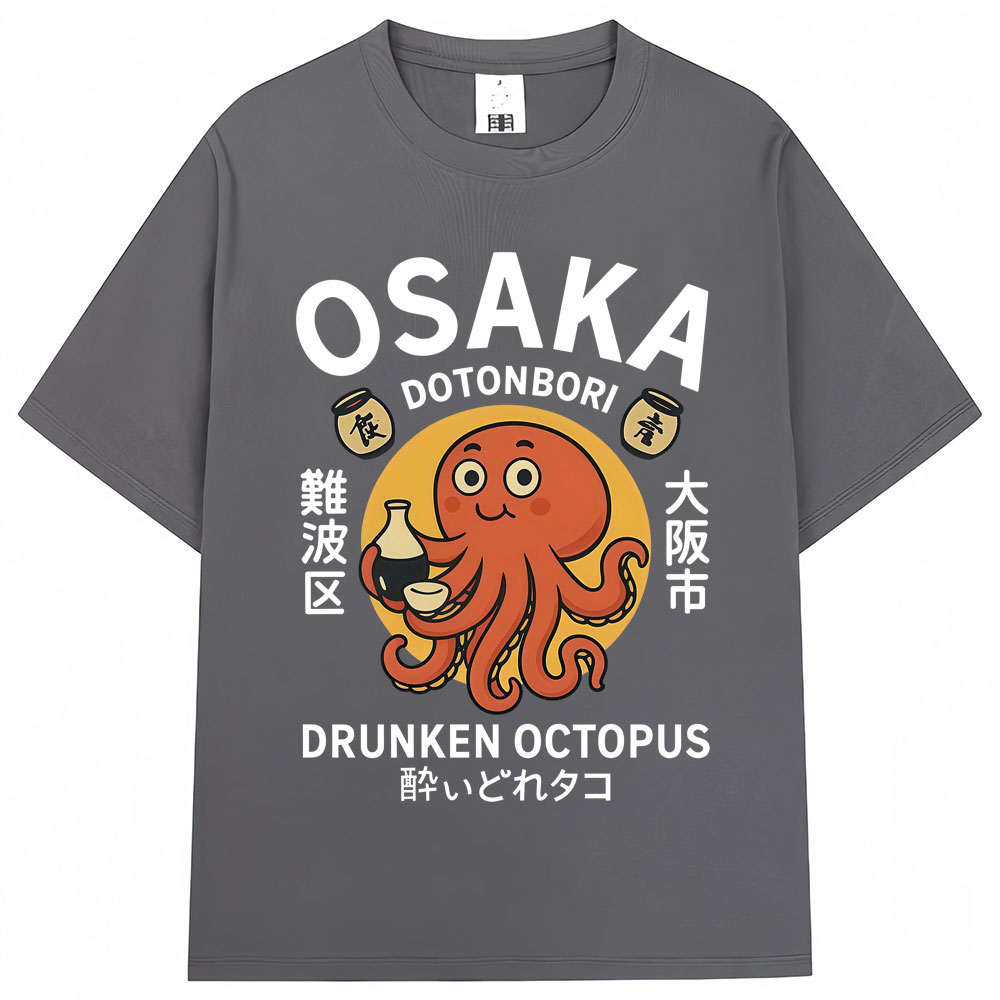 Kaos Grafis Gaya Jepang Drunke - Vintage Fashion Osaka ulasan dan harga