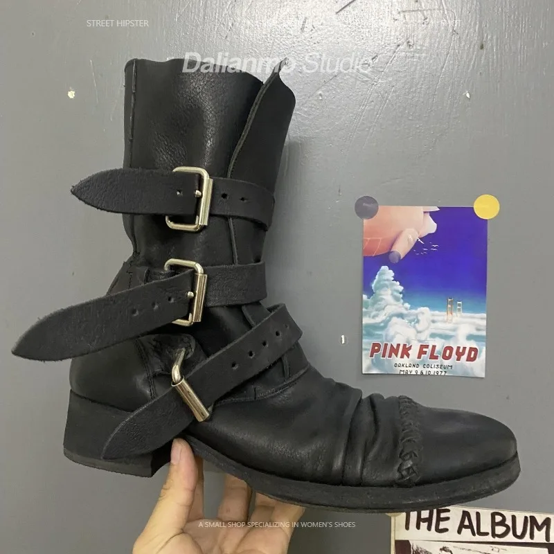 Sepatu Bot Kulit Asli Pria Mod - Vintage Fashion Mens ulasan dan harga