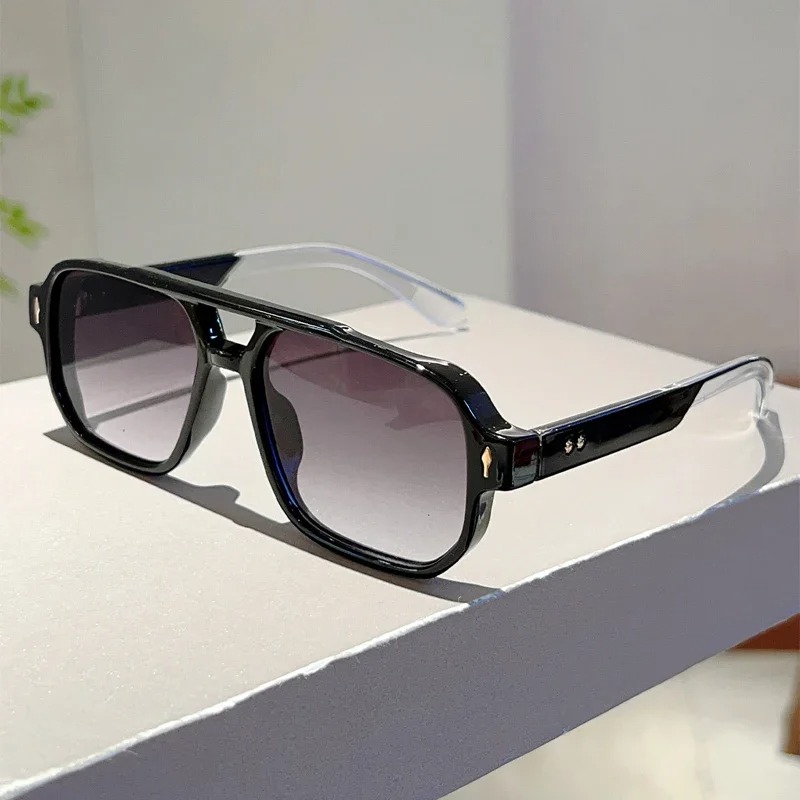 Kacamata Hitam Persegi Double  - Vintage Fashion Girl ulasan dan harga
