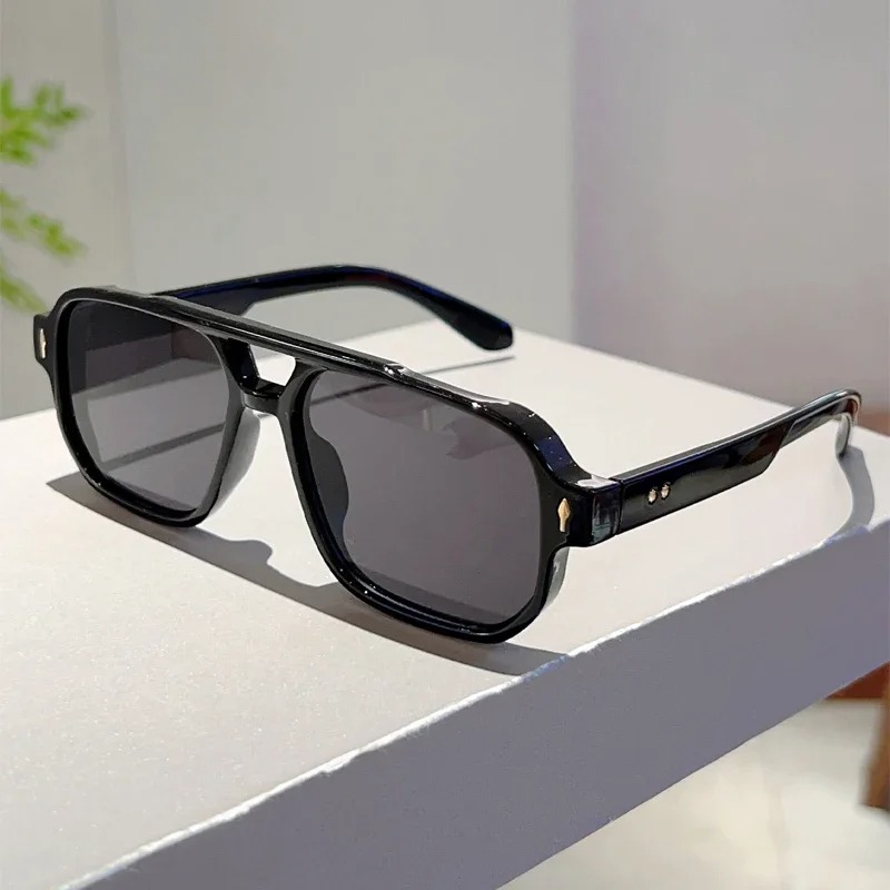 Kacamata Hitam Persegi Double  - Vintage Fashion Girl ulasan dan harga