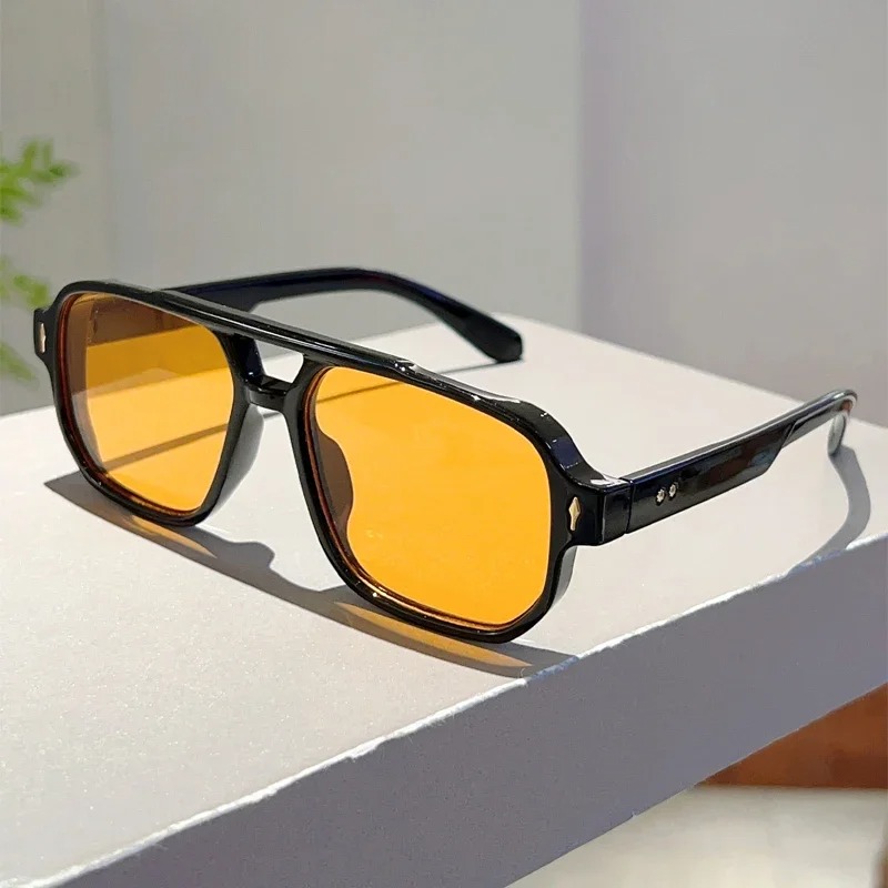 Kacamata Hitam Persegi Double  - Vintage Fashion Girl ulasan dan harga