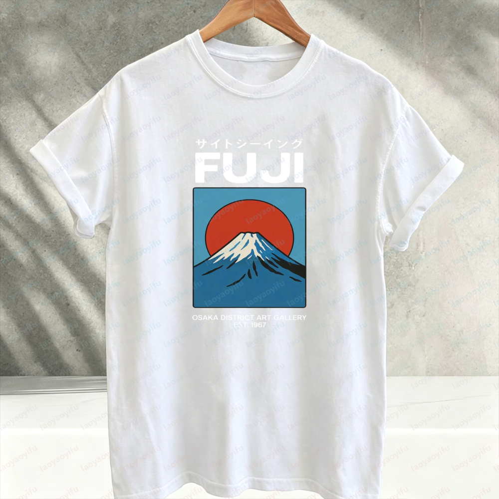 Kaos Katun Fuji Osaka Gaya Jep - Vintage Fashion Osaka ulasan dan harga