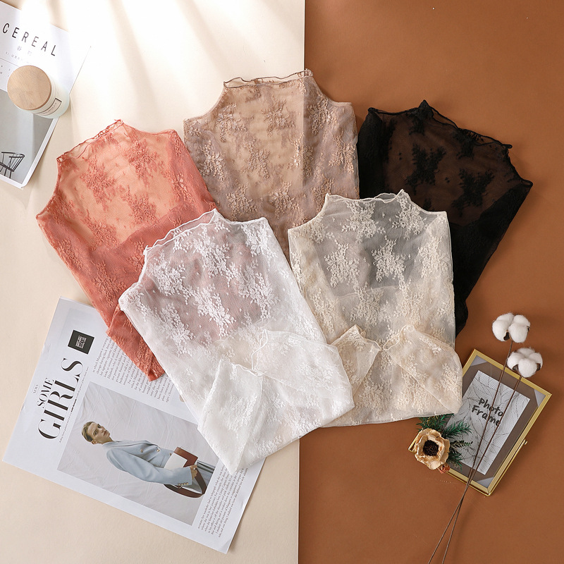 JIAYAN Blus Renda Baru Musim S - Turtleneck Knit 90S ulasan dan harga