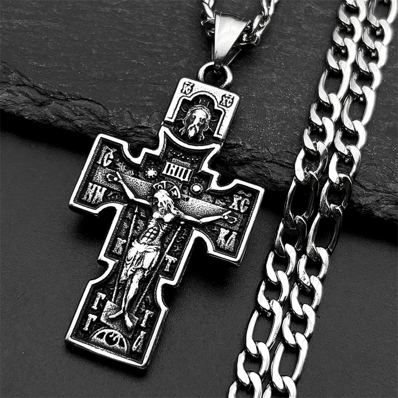 Kalung Liontin Salib Yesus Ort - Vintage Fashion Icons ulasan dan harga