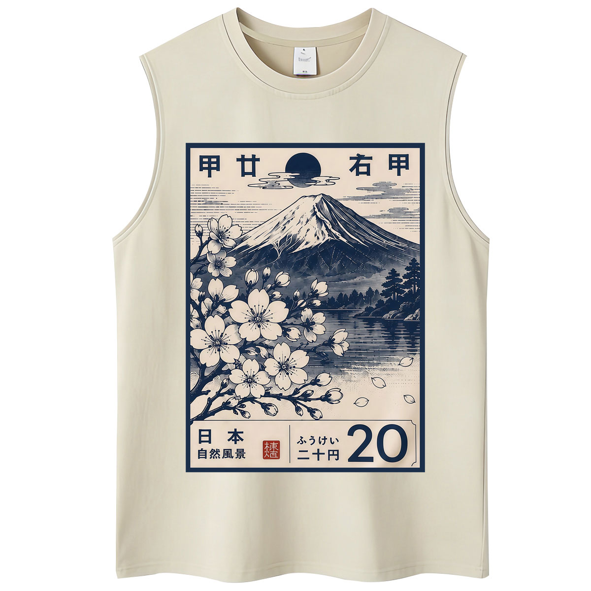 Tank Top Gaya Jepang Drunken O - Vintage Fashion Osaka ulasan dan harga