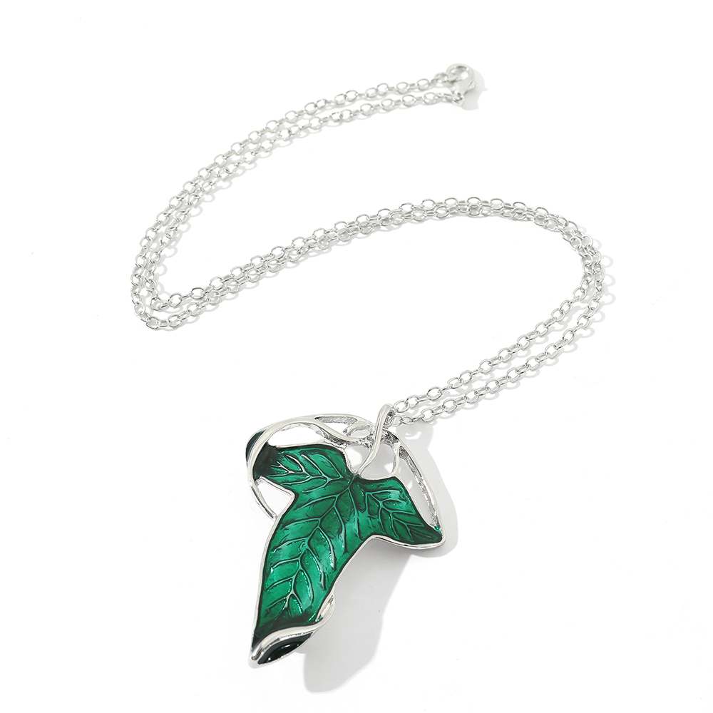 Kalung Liontin Daun Hijau Vint - Vintage Fashion Tv ulasan dan harga
