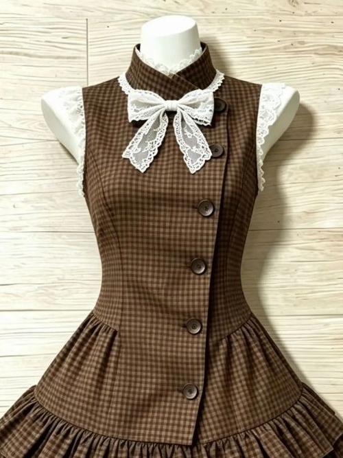 Gaun Himekaji Vintage Y2k Set  - Turtleneck Knit 90S ulasan dan harga