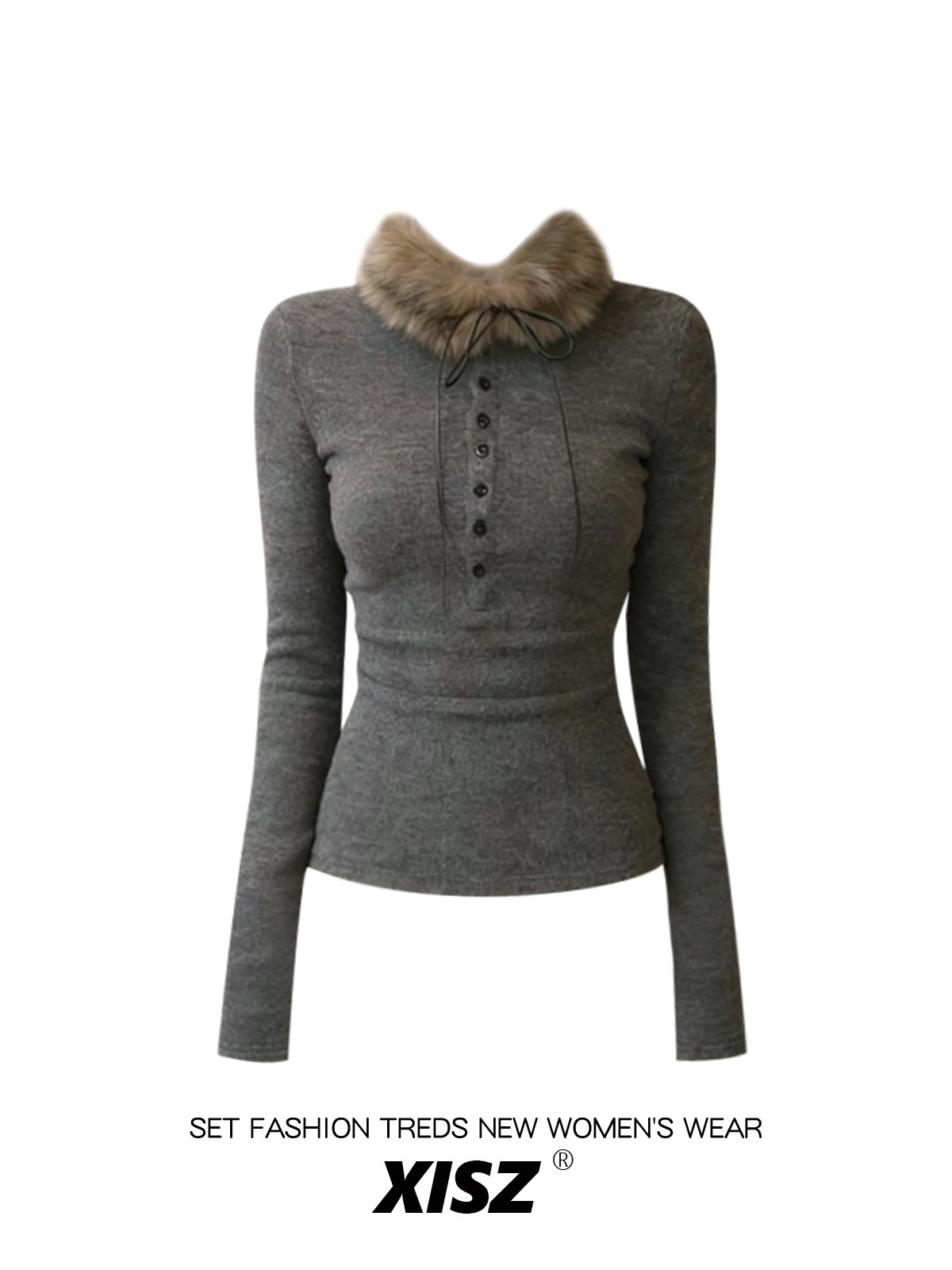 Kaos Wanita Abu-abu Gothic Har - Turtleneck Knit 90S ulasan dan harga