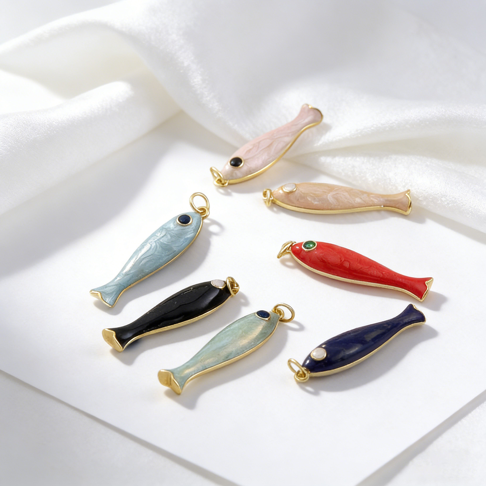 1 Buah Liontin Ikan Kecil Panj - Vintage Fashion Earrings ulasan dan harga