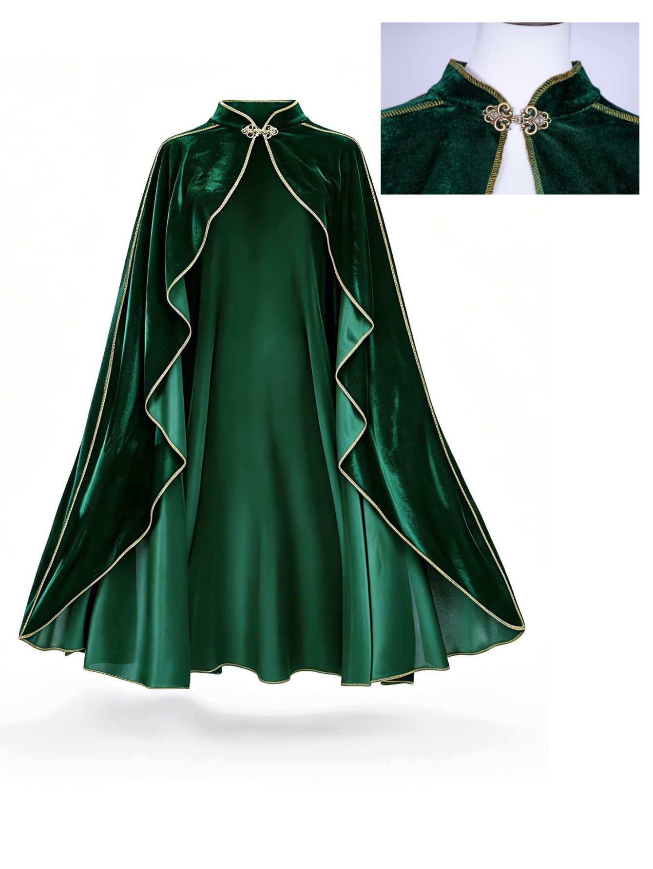 Jubah Beludru Hijau Vintage Wa - Vintage Fashion Dress ulasan dan harga