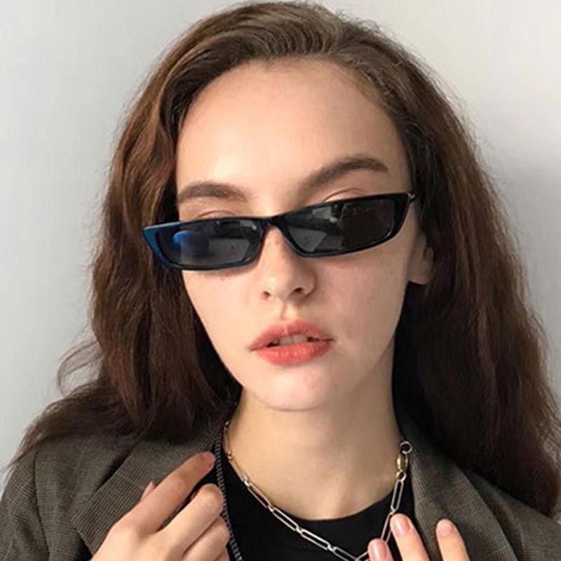 Kacamata Hitam Persegi Kecil F - Vintage Fashion Girl ulasan dan harga