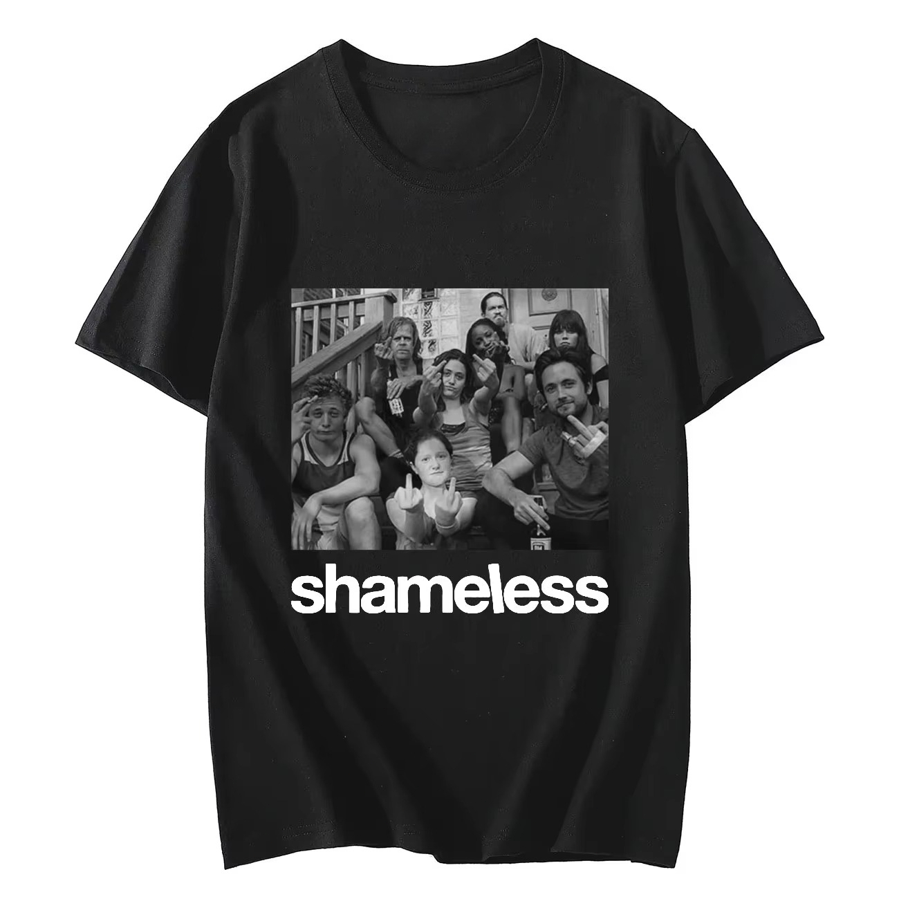 Kaos Grafis TV Play Shameless, - Vintage Fashion Tv ulasan dan harga