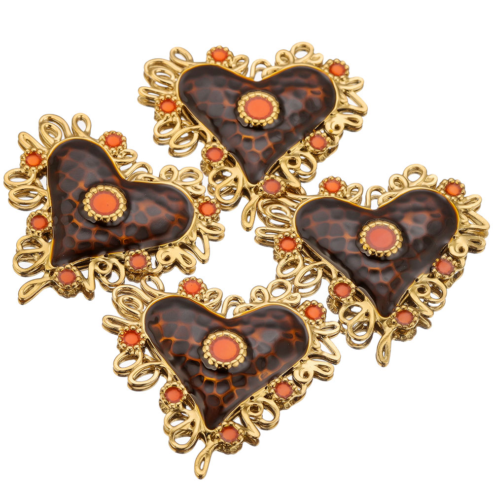2 buah liontin pesona hati suc - Vintage Fashion Earrings ulasan dan harga