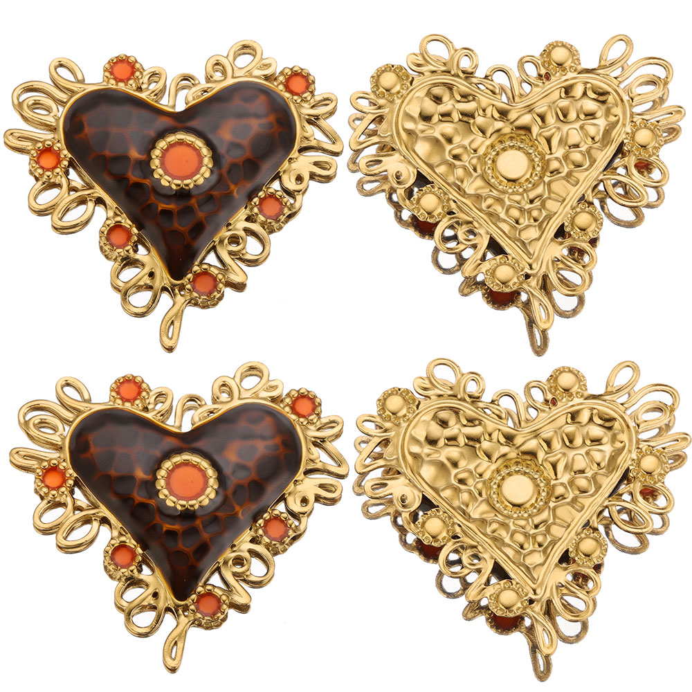 2 buah liontin pesona hati suc - Vintage Fashion Earrings ulasan dan harga