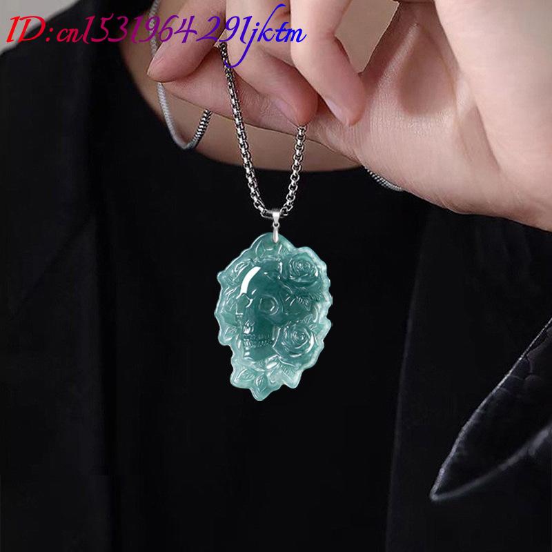 Kalung Liontin Tengkorak Giok  - Vintage Women Fashion ulasan dan harga