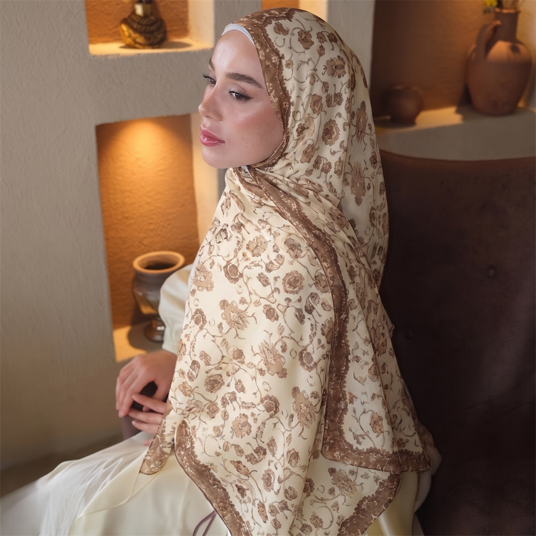 Hijab Cetak Bunga Vintage Lemb - Vintage Women Fashion ulasan dan harga