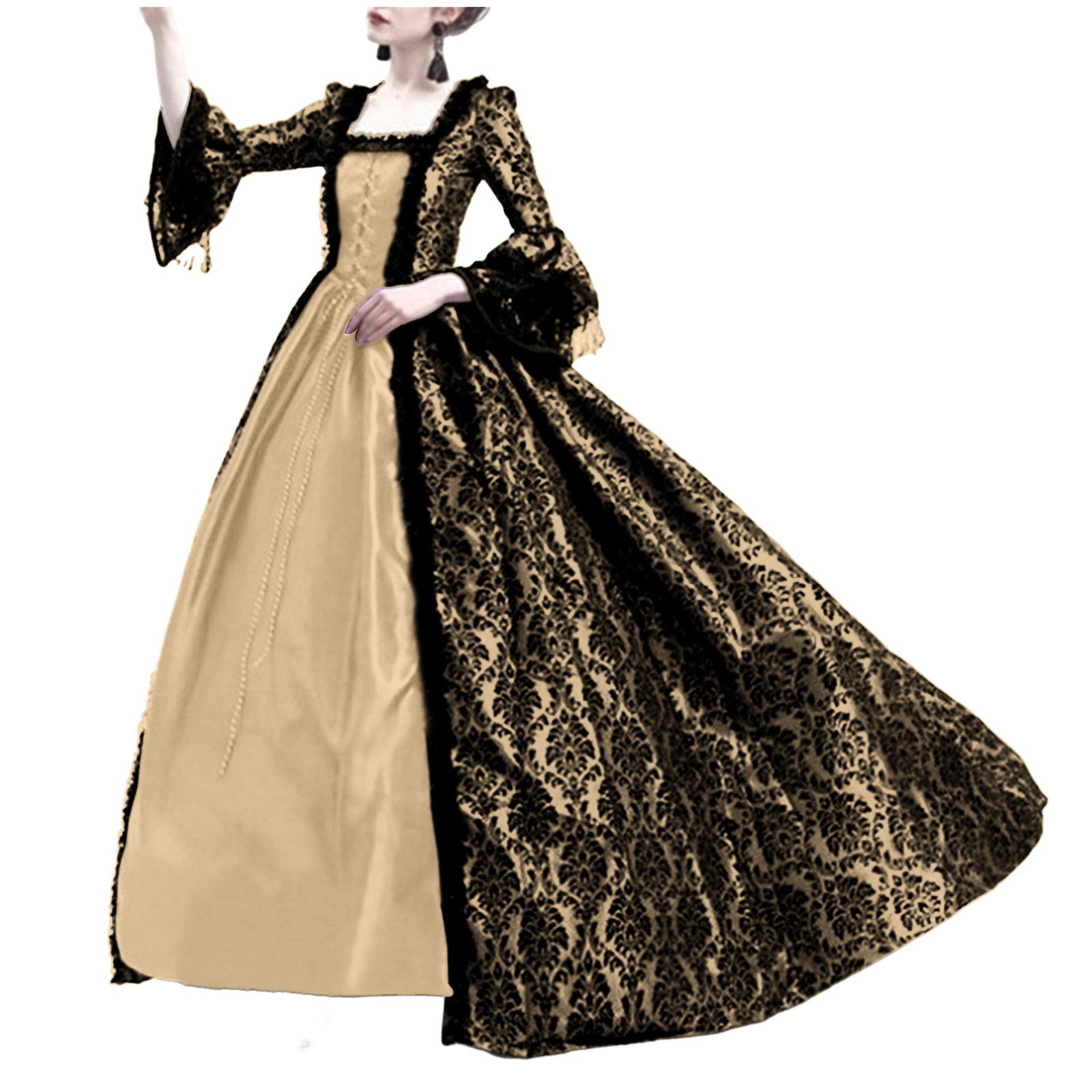 Kostum Halloween Cosplay Palac - Vintage Fashion Dress ulasan dan harga