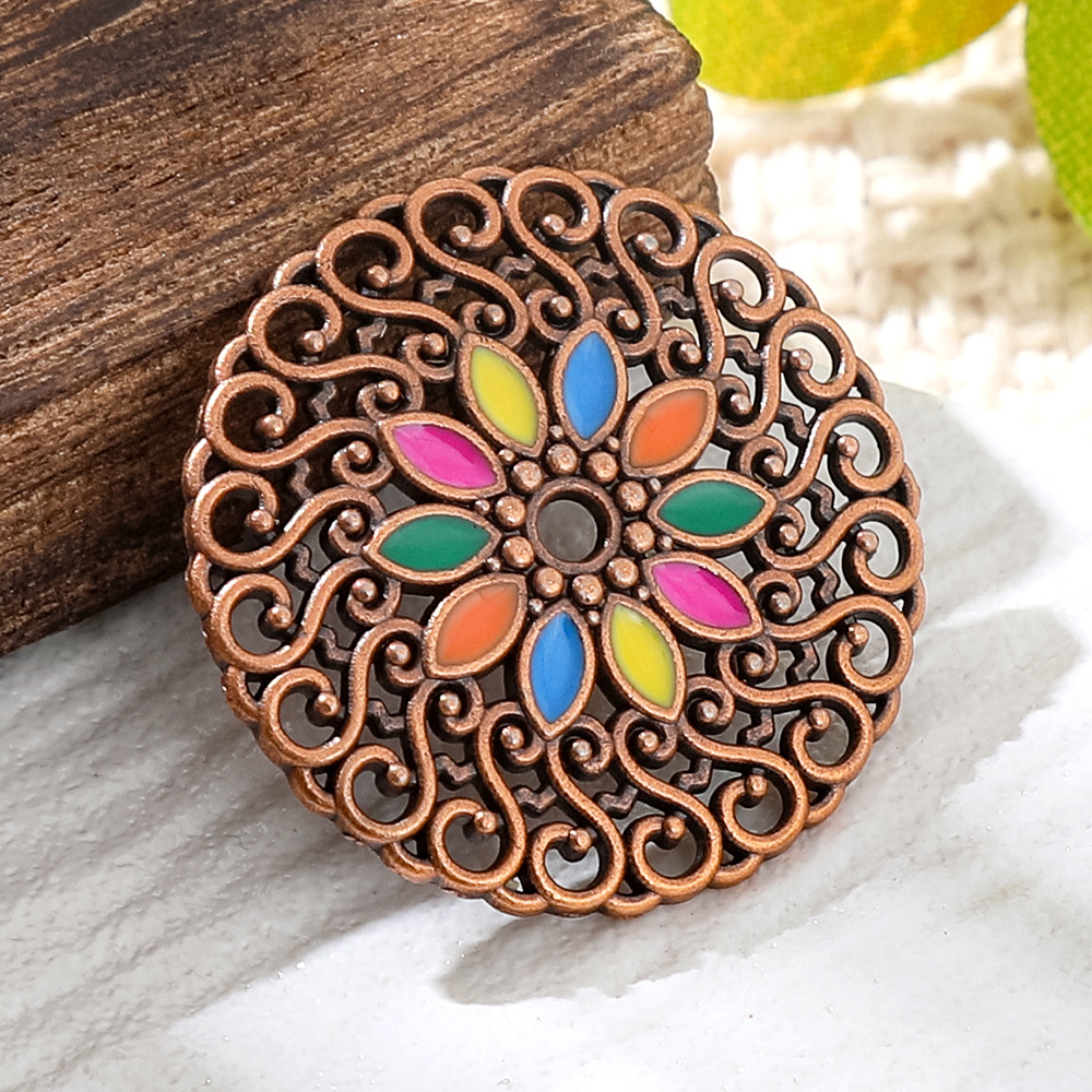 Liontin Bulat Enamel Tembaga P - Vintage Fashion Earrings ulasan dan harga