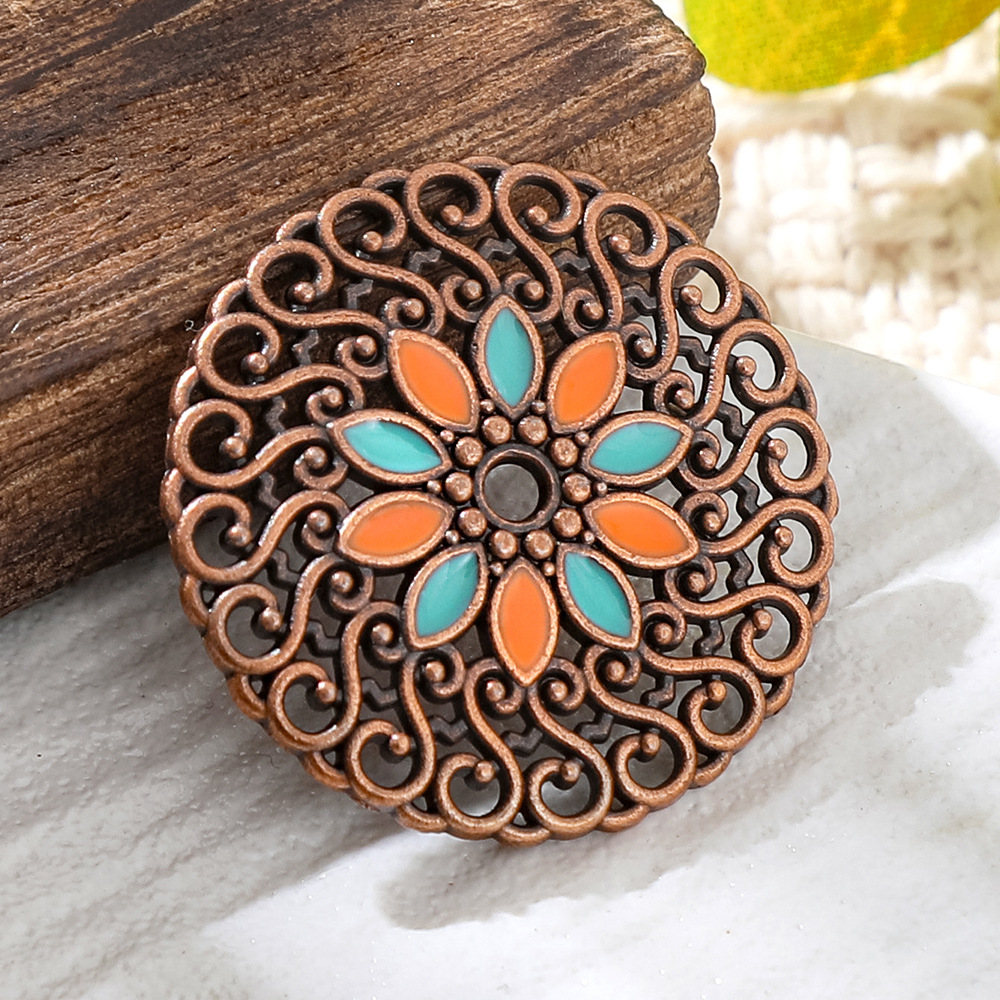 Liontin Bulat Enamel Tembaga P - Vintage Fashion Earrings ulasan dan harga