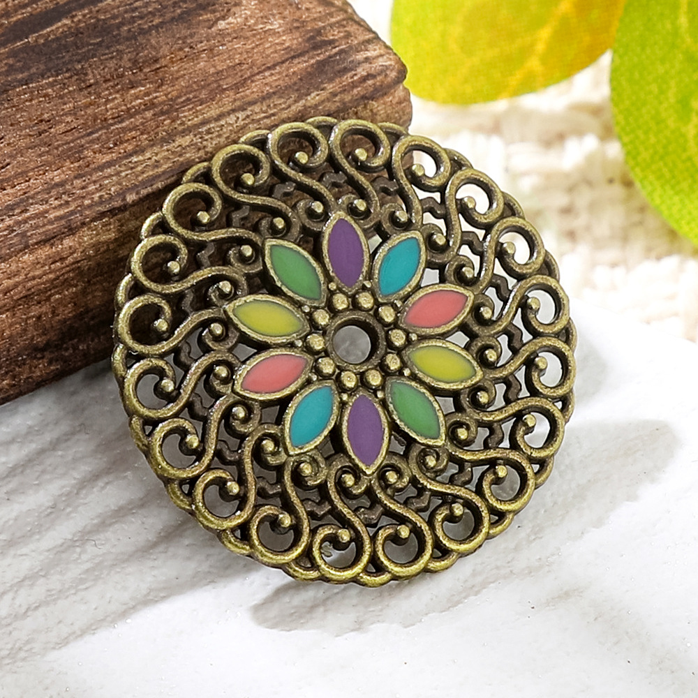 Liontin Bulat Enamel Tembaga P - Vintage Fashion Earrings ulasan dan harga