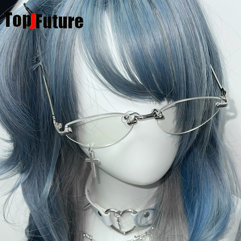 Kacamata Tanpa Bingkai Minimal - Vintage Fashion Subculture ulasan dan harga